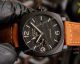 All Black Panerai Radiomir GMT Automatic Watch 45mm Brown Leather Strap High Copy (3)_th.jpg